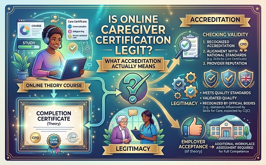 Is Online Caregiver Certification Legit? What Accreditation Actually Means